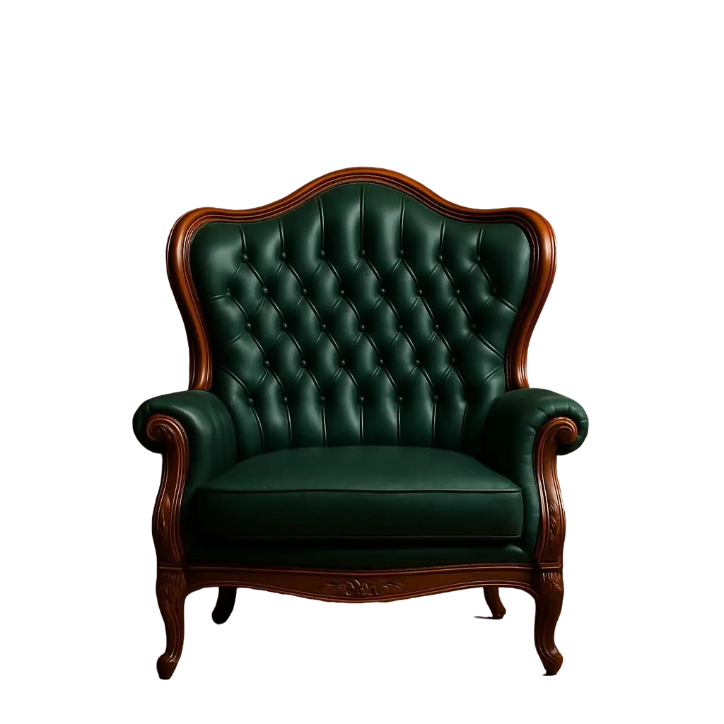 Elegant Green Chair – PNG File